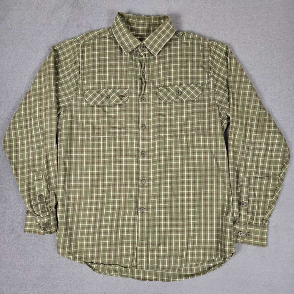 Arborwear Shirt Mens Medium Blue Plaid Outdoor Flannel Long Sleeve Button Up‎
